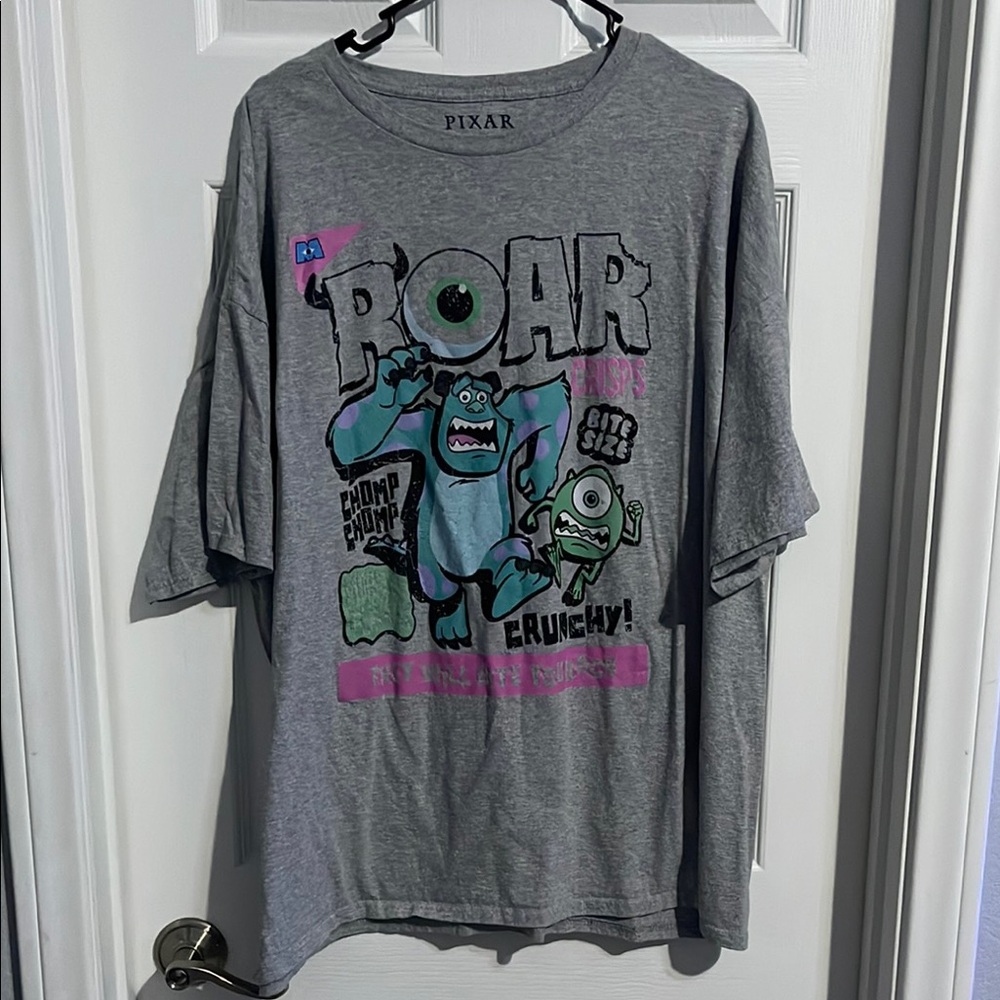 Pixar Monsters Inc. Gray Graphic T-Shirt